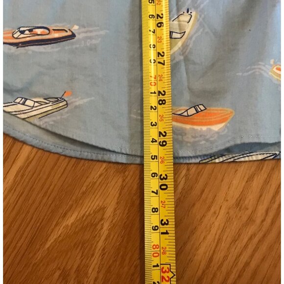 J Crew Mens Short Sleeve Button-Down Shirt Size S Blue Speedboat Print - Picture 6 of 8